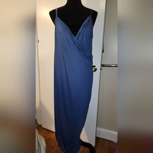Blue backless cover up